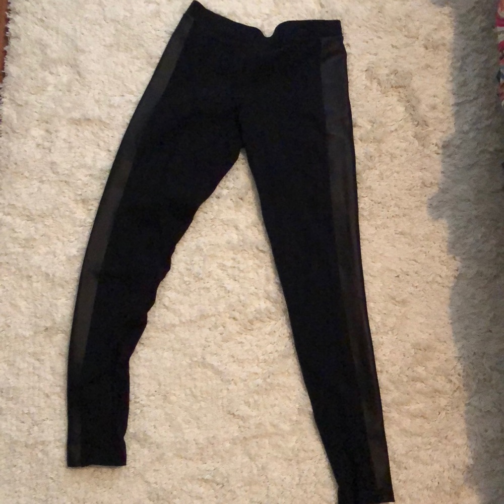 Express cotton/leather leggings